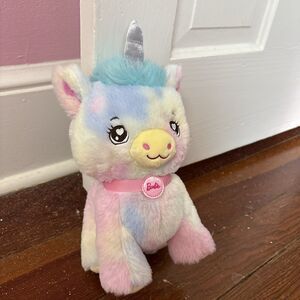 Barbie Chef Pet Adventure Stuffed Animal Blue Pink Plushie Horse Pony